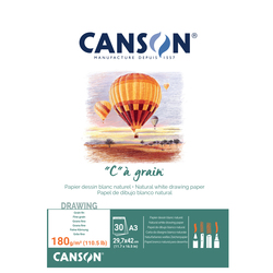 Blocco collato lato corto "C" A' GRAIN A3 30 fg. 180 gr. Canson
