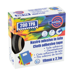 Nastro adesivo telato TPA nero 200 19mmx2