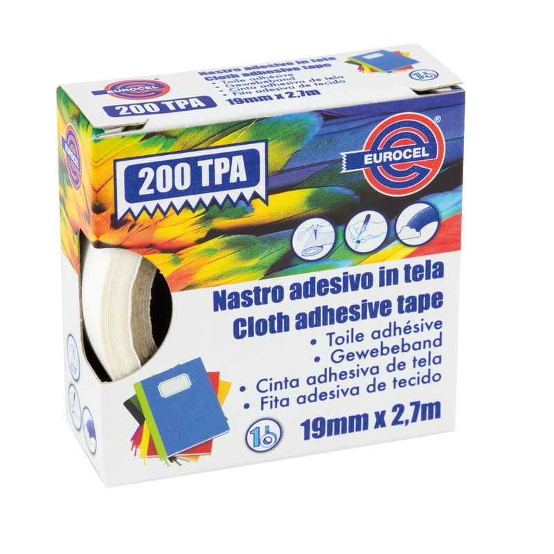 Nastro adesivo telato TPA rosso 200 19mmx2