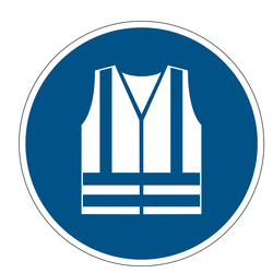 Pittogramma adesivo da terra "DPI Gilet" Ã 43cm 1735 Durable