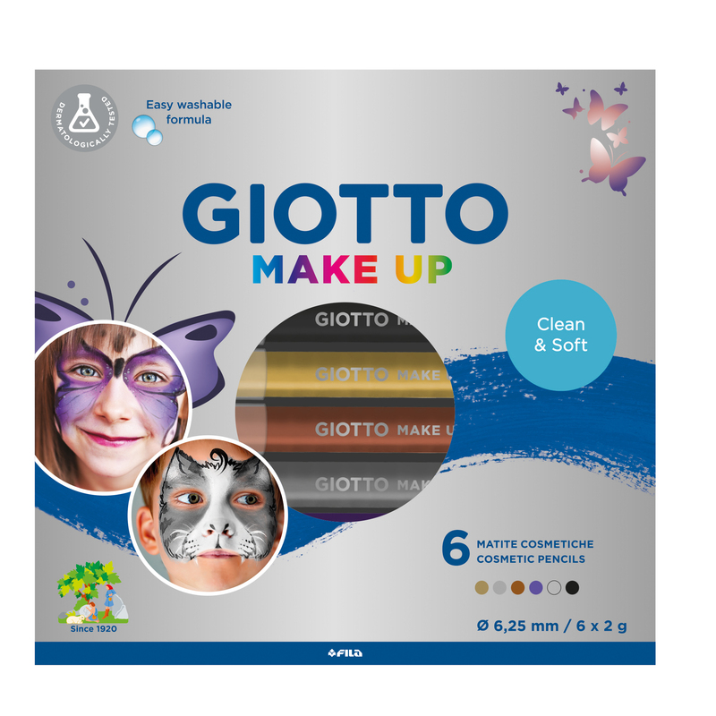 Set 6 matite cosmetiche Make Up colori metal mina da Ã 6