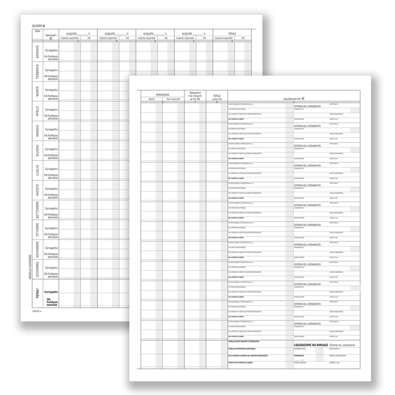 Registro prospetto riepilogativo assoc.sportive 8pag. 31x24