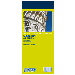 Blocco scontrino 2 sezioni 100copie num. giallo 5