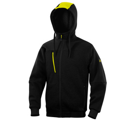 Felpa con cappuccio Borgo taglia XL nero/giallo Deltaplus