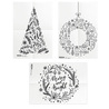 Set 3 stencil su foglio A2 a tema "NATALE" Securit