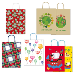 Shopper carta kraft c/manici carta ritorta 26x34