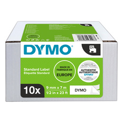 Value Pack 10 Nastri Dymo Tipo D1 (9mmX7mt) nero/bianco S0720680