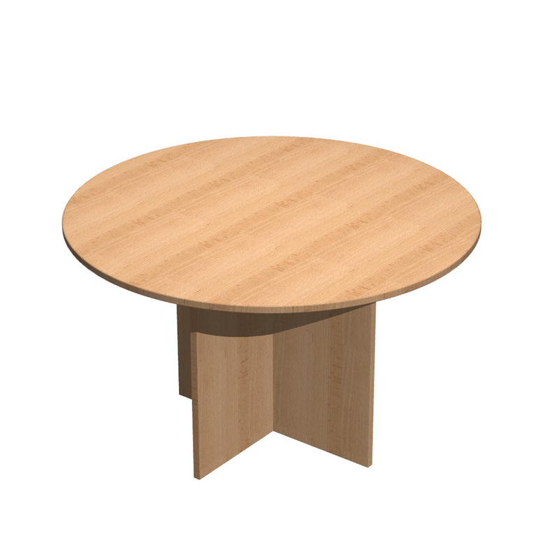 Tavolo riunioni 4 posti Ã120 x H72cm Faggio - EASY