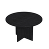 Tavolo riunioni 4 posti Ã120 x H72cm Nero venato frassino - EASY