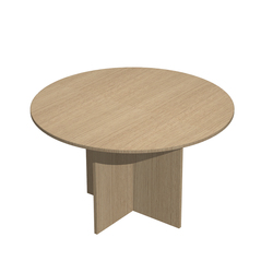 Tavolo riunioni 4 posti Ã120 x H72cm Rovere - EASY