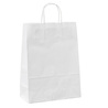 25 shoppers carta CM 22x10x29cm bianco neutro cordino