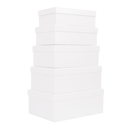 Set 5 scatole regalo in cartone fantasia Pearl