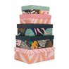 Set 5 scatole regalo in cartone fantasia Breeze