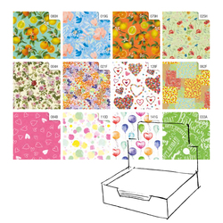 Scatola 100fg carta regalo Raso Primavera 70X100cm Rex Sadoch