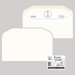 500 busteKAMI GOMMATE bianca carta riciclataFSCÂ®s/finestra 110x230mm 100gr Pigna