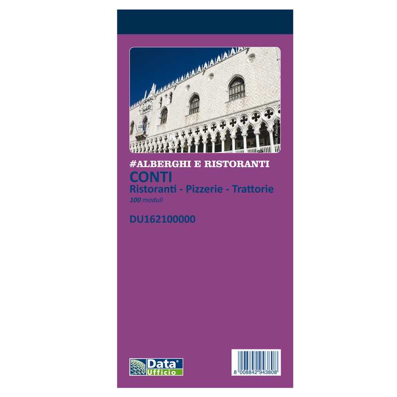Blocco conti ristoranti/pizzerie/trattorie 100copie 21