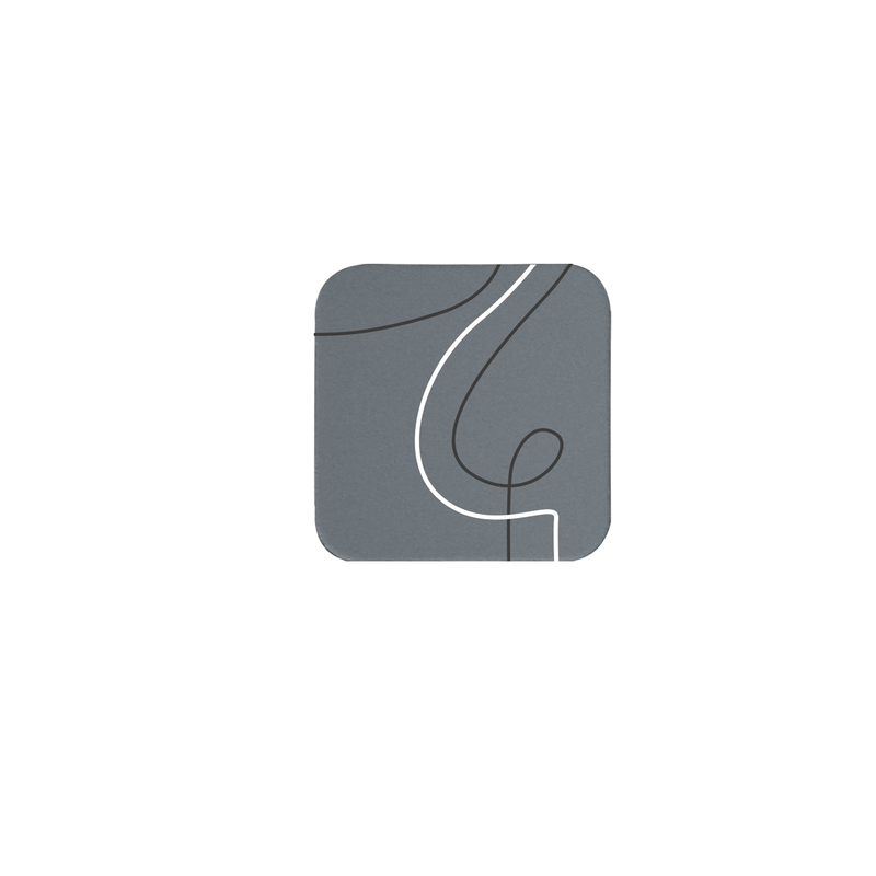 Sottobicchiere 10x10cm Linea Linee - grigio