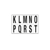 Foglio con 10 lettere autoadesive da K a T nero/bianco 70x124mm