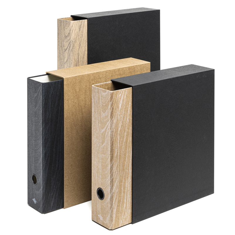 Registratore Colorosa Wood c/custodia dim.23x33cm dorso 8cm col.ass Ri.Plast