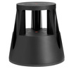 Sgabello Roll a step nero con ruote