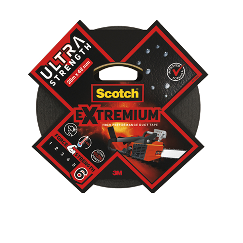 Nastro adesivo EXTRA resistente ad alto spessore 48mmx25mnero ScotchÂ®