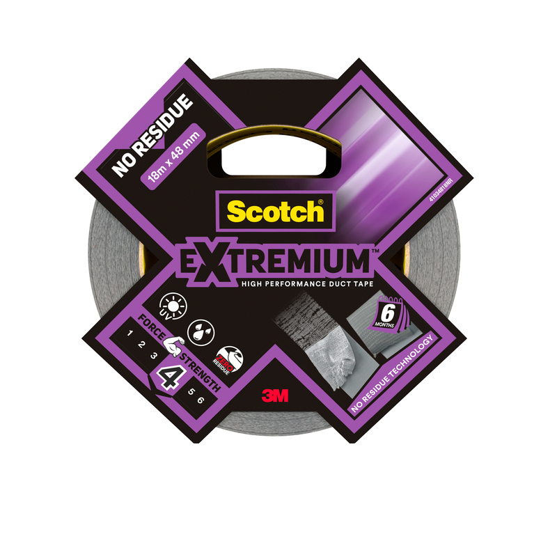 Nastro adesivo EXTRA resistente NOresidui 48mmx18m nero ScotchÂ®