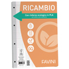 Ricambi c/rinforzo ecologico f.to A4 100gr 40fg 5mm c/margine Favini
