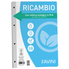 Ricambi c/rinforzo ecologico f.to A4 100gr 40fg 1 rigo Favini
