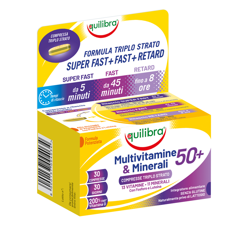 Integrator MultivitamineMinerali 50+ Compresse TriploStrato 30x1