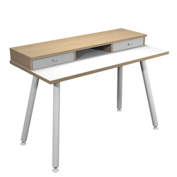 Postazione Home-Office con sopralzo 120x60xH74