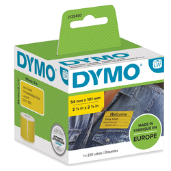 Rotolo 220 Etichette Spedizione/Badge 54x101mm gialle per Dymo LabelWriter