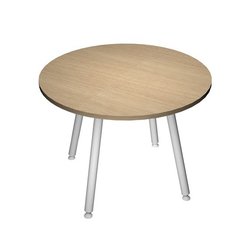 Tavolo riunione tondo Ã100cm Rovere Skinny Metal