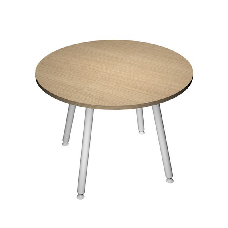Tavolo riunione tondo Ã100cm Rovere Skinny Metal