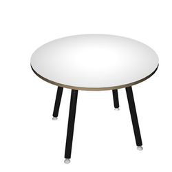 Tavolo riunione tondo Ã100cm Bianco Skinny Metal