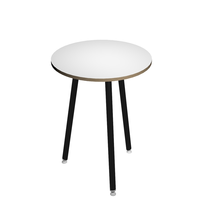 Tavolo alto tondo Ã80xH105cm Nero/Bianco Skinny Metal