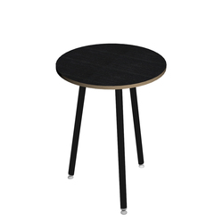 Tavolo alto tondo Ã80xH105cm Nero/Nero venato Skinny Metal