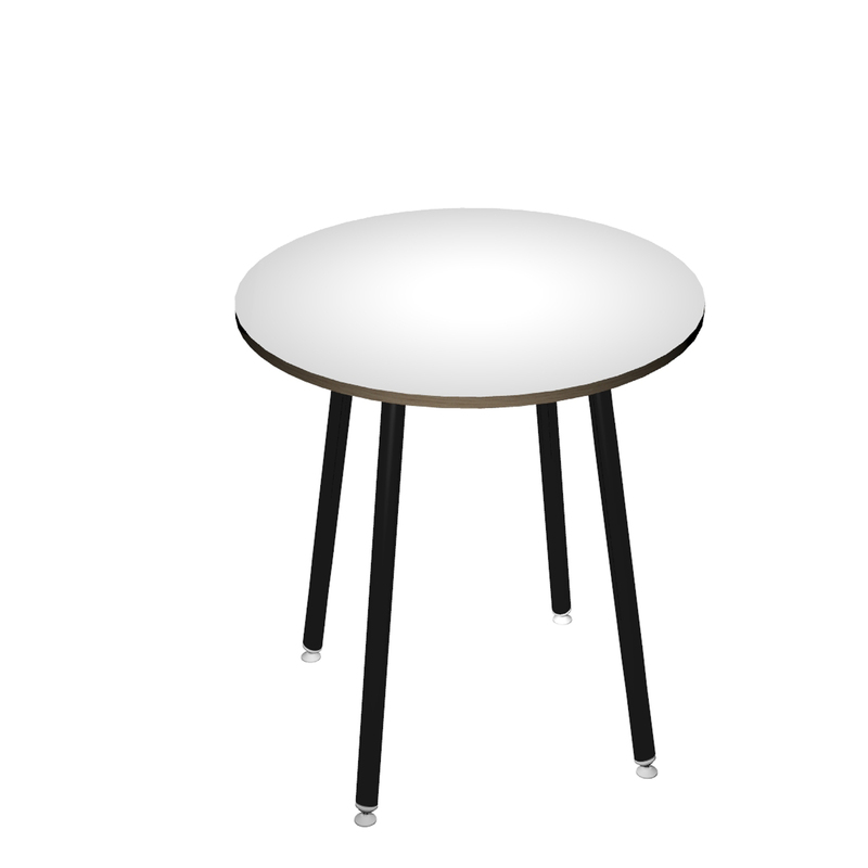 Tavolo alto tondo Ã100xH105cm Nero/Bianco Skinny Metal