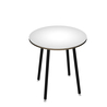Tavolo alto tondo Ã100xH105cm Nero/Bianco Skinny Metal