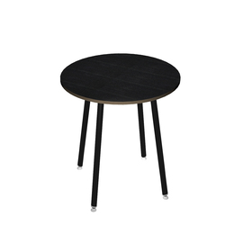 Tavolo alto tondo Ã100xH105cm Nero/Nero venato Skinny Metal