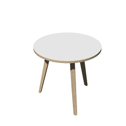 Tavolo riunione tondo Ã80cm Rovere/Bianco Woody