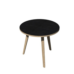 Tavolo riunione tondo Ã80cm Rovere/Nero venato Woody