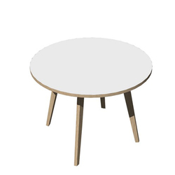 Tavolo riunione tondo Ã100cm Rovere/Bianco Woody
