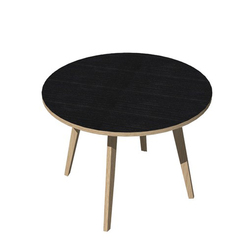 Tavolo riunione tondo Ã100cm Rovere/Nero venato Woody
