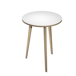 Tavolo alto tondo Ã80xH105cm Rovere/Bianco Woody