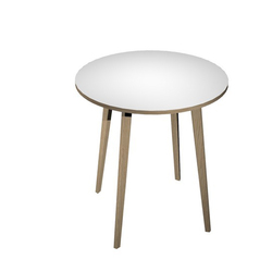 Tavolo alto tondo Ã100xH105cm Rovere/Bianco Woody