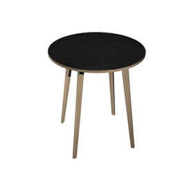 Tavolo alto tondo Ã100xH105cm Rovere/Nero venato Woody