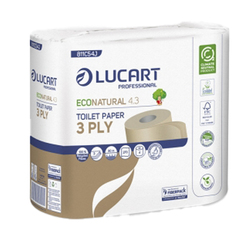 Pacco 4 rotoli Carta Igienica 270 strappi EcoNatural 4.3 Lucart Plastic Free