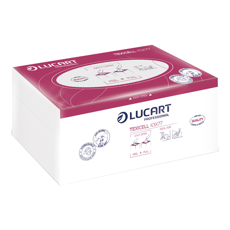 100 Panni Beauty piegati 43x77cm per estetisti e parrucchieri Airtech Lucart