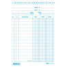 100 schede dare/avere/saldo blu 15x10