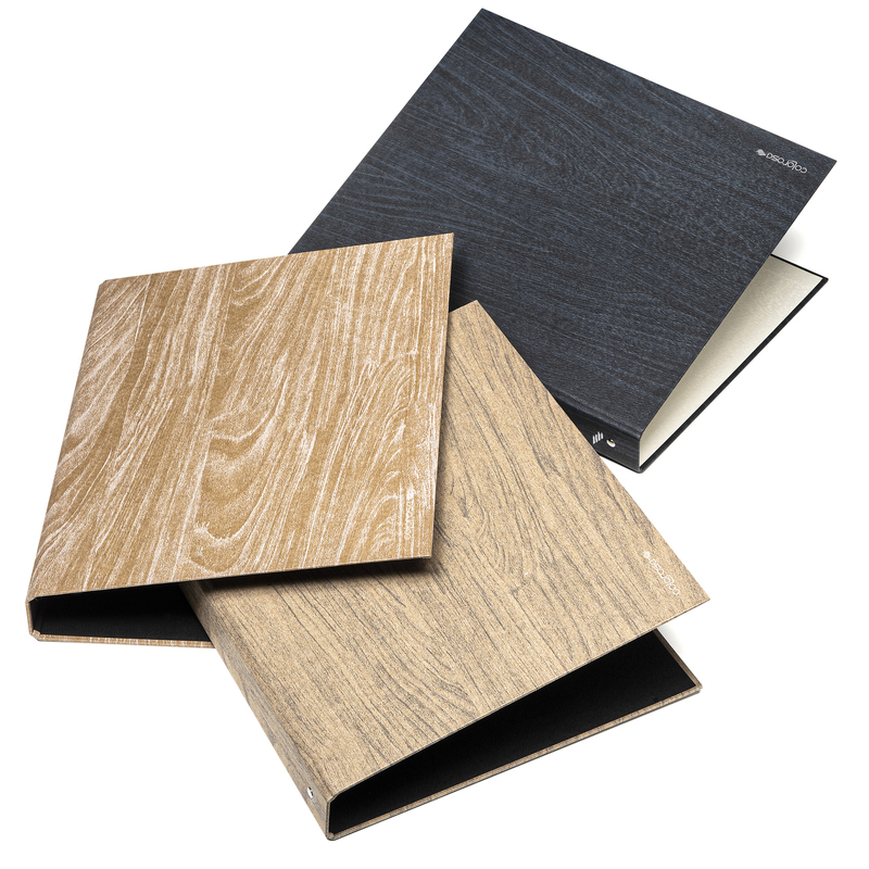 Raccoglitore Colorosa Wood 4R D30mm f.to utile 245x307mm col. ass. Ri.Plast